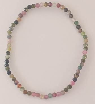Bracelet facetté- Tourmaline mélangée